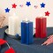 4th of July Flameless Candles with Remote, 3 Pack Patriotic Battery Operated Candles, Real Wax LED Candles Star Shape Fake Candle for Home Party White Blue Red